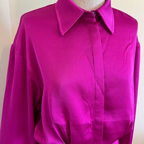 H&M Magenta Shirt Dress. Size Small NWT - Picture 7 of 12